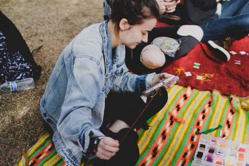 Crafting with new friends in the park yesterday. // Phoenix - Encanto Park