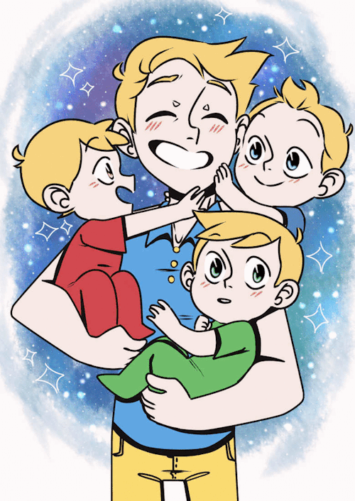 i-restuff:solbabydraws:All I want from this reboot is more domestic father Donald with his boysI LOV