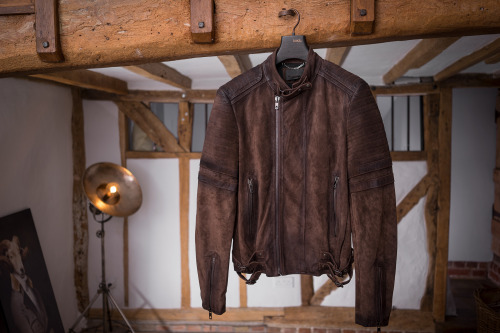  Diesel Black Gold “Laxony” Brown Suede Biker Jacket Made in ItalyJust in at Malford of 