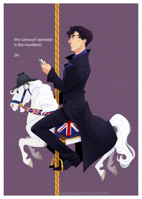 elasmosaurus:elasmosaurus:Sherlock, John, Moriarty, Irene and Molly. Inspired by SDCClocked.Ed