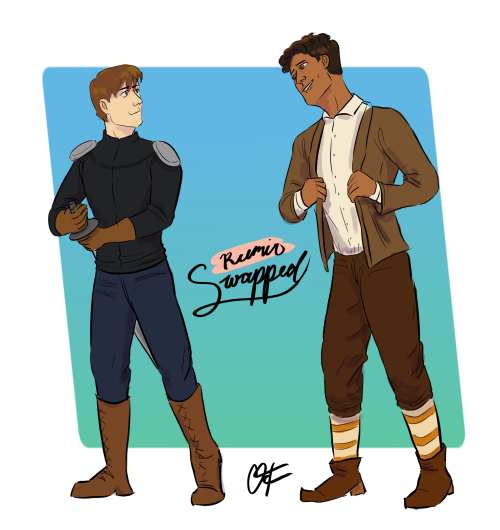 rupert-and-amir:A quick swapped au for @thecastleoftheheartland‘s Rumir Week? It was pretty rushed b