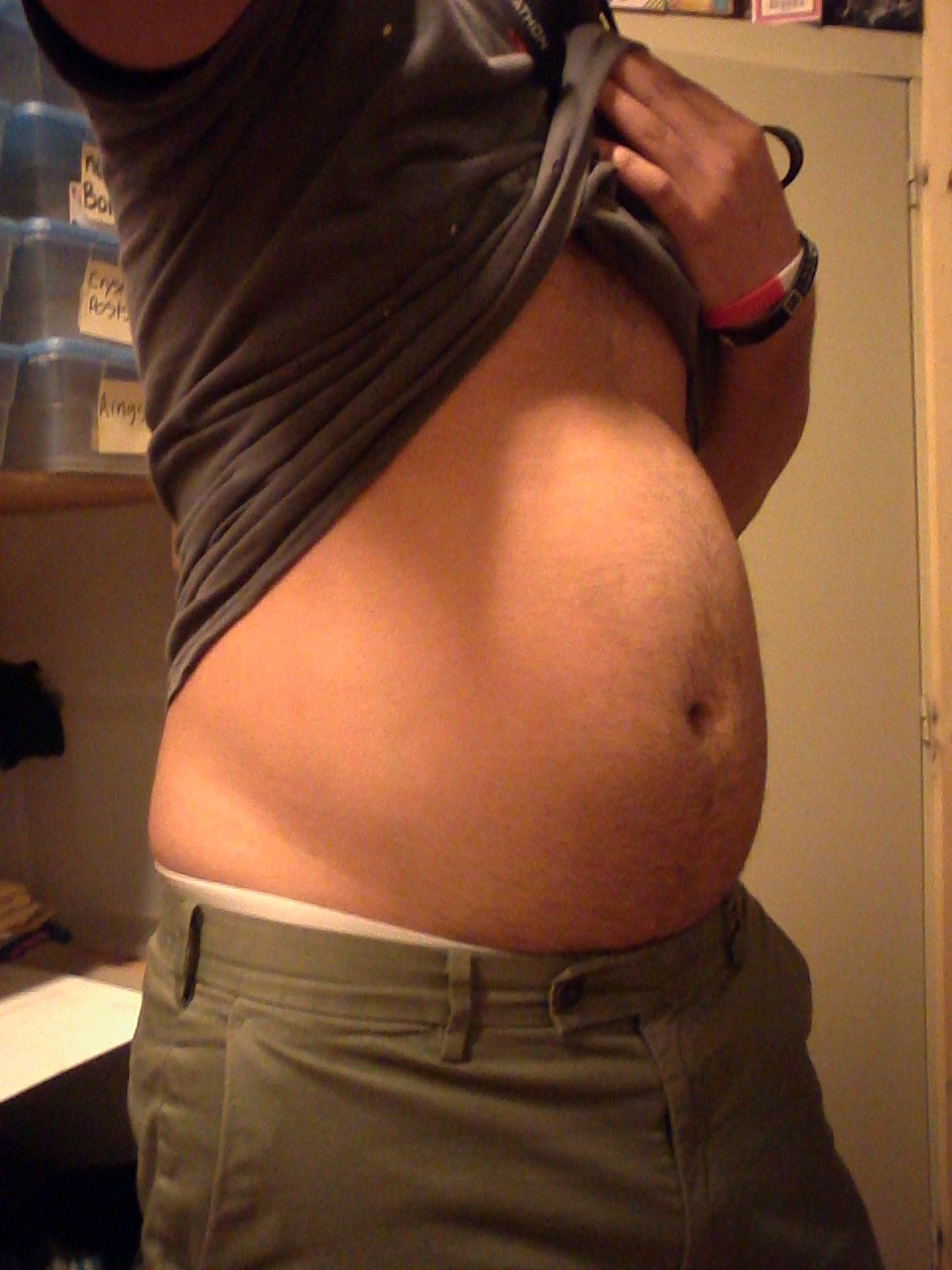 hedgepiggygains:  When did this shirt get so small?