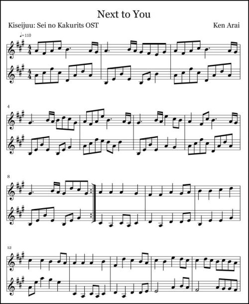 Next To You Sheet Music Eventually Productive