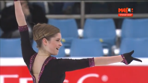 i-love-yulia-lipnitskaya:The moment she finished the program, we all cried with her. The princess 