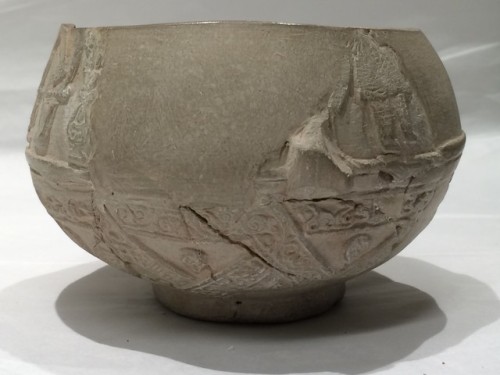 Fragment of an Ewer, Islamic ArtMedium: Earthenware; slip covered and molded, unglazedRogers Fund, 1
