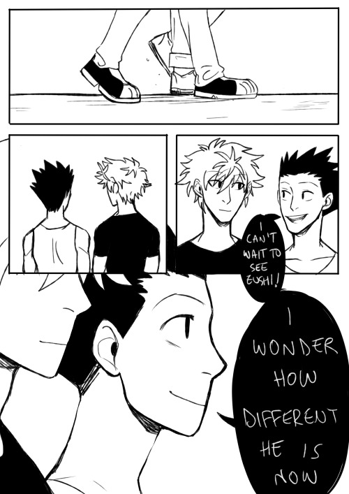 ask-teen-gon-and-killua:K: No, seriously, HOW did you get so tall?!G: Come on, Kill… &gt;&gt;”