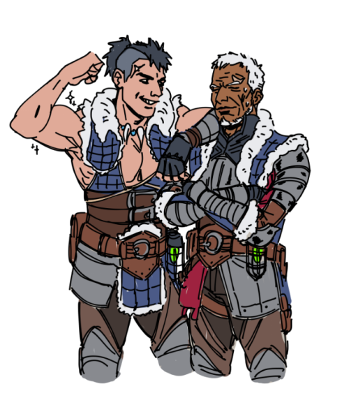 leftnipsdoodles:field team leader and his gramps. I love that in Japanese he specifically calls him 