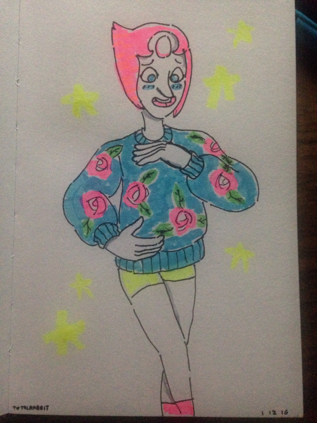 totalrabbit:  pearl in a big sweater is my favorite thing, especially if its flowery