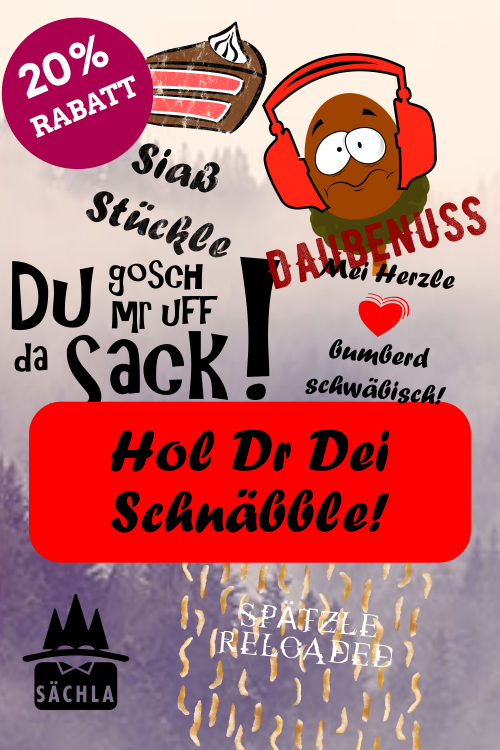 Vom 26.3. bis 29.3. geit&rsquo;s bei saechla.de 20% uff Älles.Do isch au fir Di was dobei!https://sa