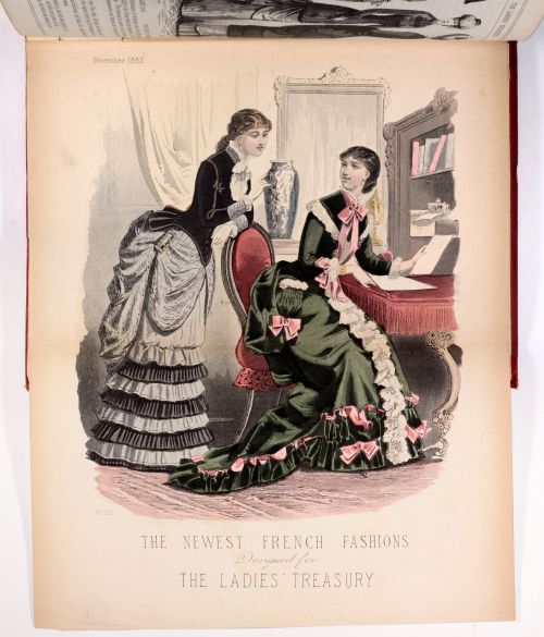 The Ladies Treasury A Household Magazine of Literature Education and Fashion1882 - with fine folding