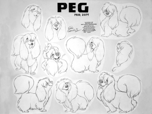 Model sheets for Lady And The Tramp 