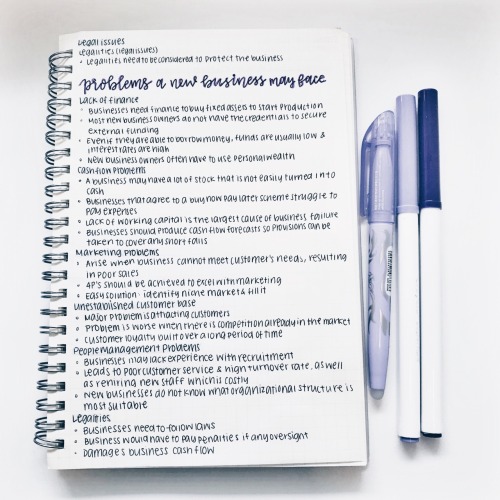 studyablr:My recent business notes, sorry for not posting!