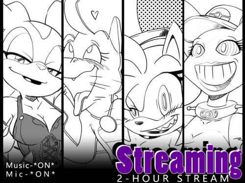 Streaming this morning from 8:30am cst to 10:30am cst. Pay stream at ศ for 20min sketch (max 1 character) or ิ for 30min sketch (max 2 characters). https://picarto.tv/kandlin