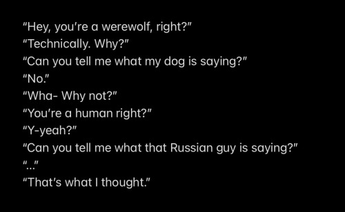My Thoughts On Werewolves And Other Half-animal Humanoids.