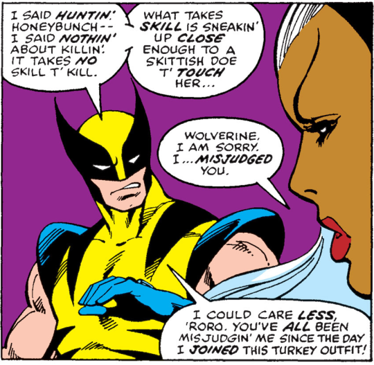 canary-yellow-dad:  darkseid:  honestly this sums up wolverine so well he said he was going hunting and ororo was like “you’d kill innocent animals for sport???” no.   he just wants to pet a deer  friends 