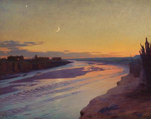 vizuart: William Robinson Leigh (1866-1955) - Afterglow Over the Zuni River