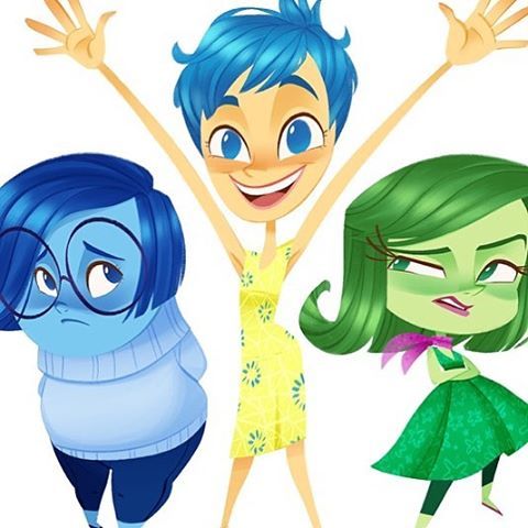 Ladies Number 55! Joy, Sadness and Disgust from Inside Out! I looove this  movie! Specially Disgust cause @mindykaling is freaking awesome! Tumblr Porn