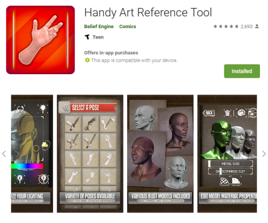 PSA For any artists who wish they had access to convenient references, I would like to inform/remind you of the Handy Art...