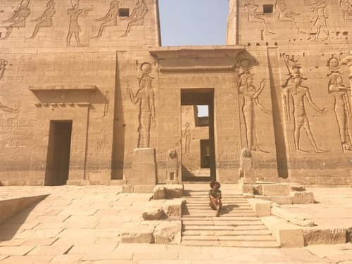 The Philae Temple on an island in Aswan, Egypt. The temple of Isis; the Goddess of Beauty. (at Aswan