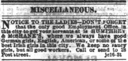 Yesterdaysprint:   San Francisco Chronicle, California, June 16, 1870We Keep No Saucy