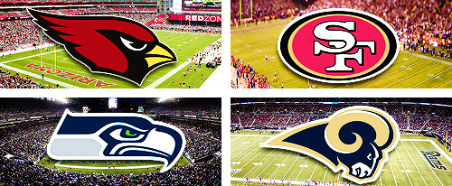 thegameswelove:  National Football League teams and their stadium (inspired by x)   Back in action!