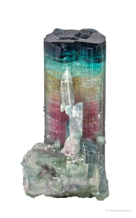 Blue-capped Elbaite Tourmaline - Sapo Mine, Minas Gerais, Brazil