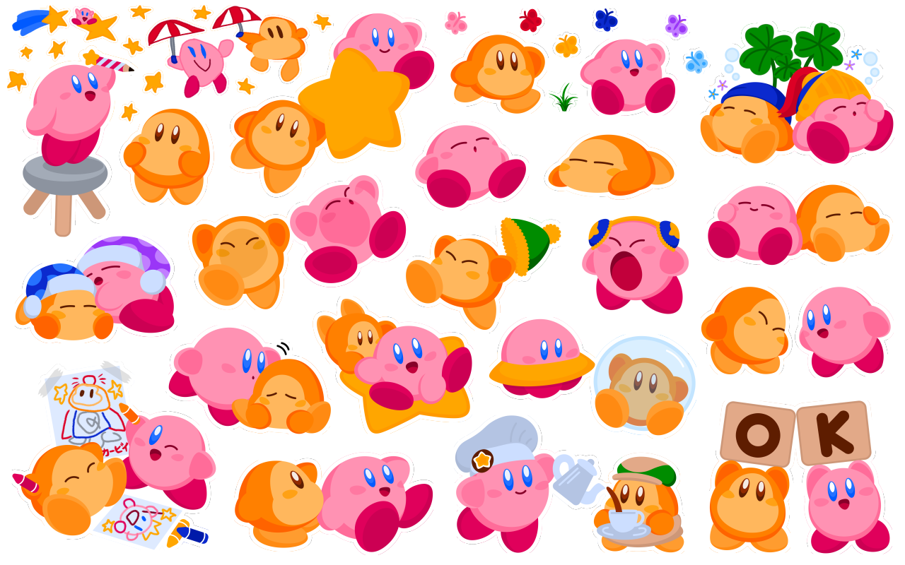 mylo — kirby and waddle dee wallpaper + transparent...