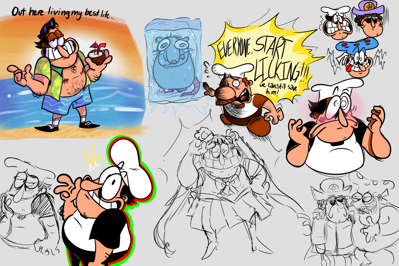 5 Slots Open For Commishons :3 — More Pizza Tower doodles because