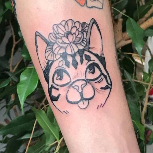 A kitty I did yesterday for @bottomlesssago ! Thank you so much for coming! #tattoo #torontotattoo #