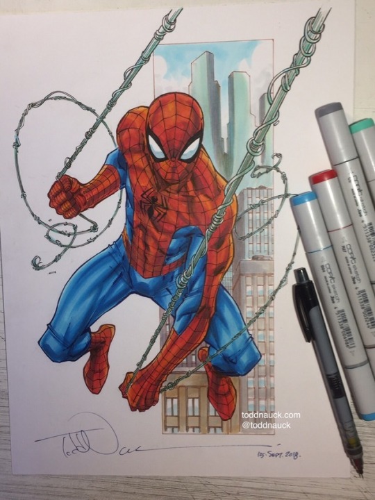 Spider-Man Sketched Marker Drawing Luggage Tag