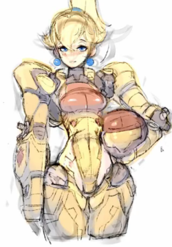 mylittledoxy:  Peach in a Samus-style suit!
