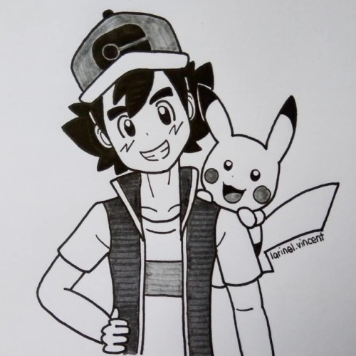 Inktober 2019 Day 13: Ash #artbylarinel #pikaplusmin #artistsoninstagram #artph #inktober #inktober2