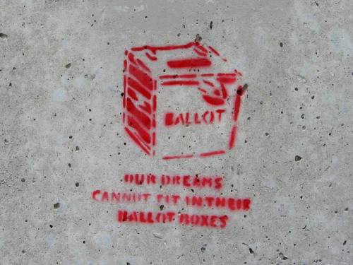 “Our dreams cannot fit in their ballot boxes”