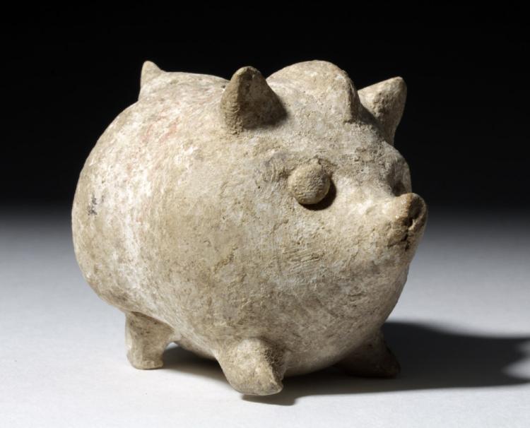 archaicwonder:  Greek Terracotta Pig Rattle, 6th-3rd Century BC Possibly from Cyprus
