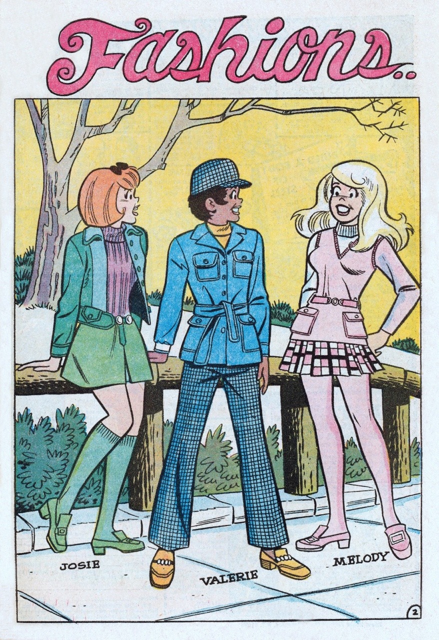 weirdlandtv:  MELODY’S FASHIONS. Occasionally featured in the comic, these pages showed off Dan DeCarlo’s pretty drawing style and sense of fashion drawing (readers often suggested the designs).Dan DeCarlo’s wife Josie had been a model, and I think