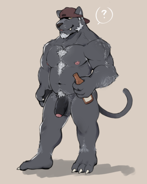 stuffedeggs:panther pro chilling with a beer adult photos