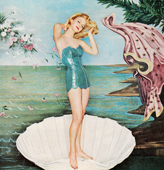 vintagegal:  Oxford Paper Company Advertisement featuring a Rose Marie Reid Swimsuit