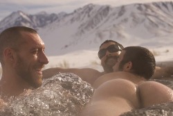 Hairy chest, legs,Beard and Mustache.