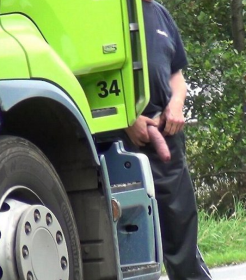 man-0-man: Damn! It’s gonna take a long time for this trucker daddy to drain that lizard!