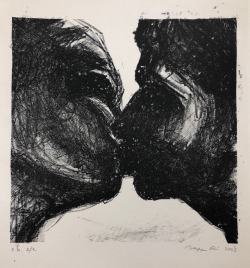 huariqueje:Kiss   -   Rossi Vappu, 2005Finnish,b.1976 Lithograph, 25 x 23 cm 