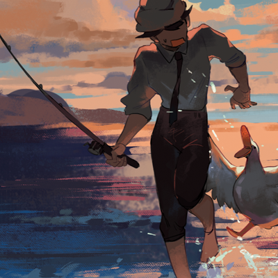 Previews of a piece I did for @tsuritamazine! The zine is a charity devoted to the protection of sea