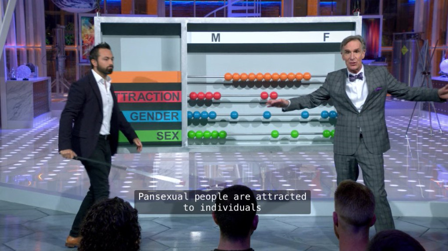 posi-pan:  Bill Nye acknowledged and validated pansexuality on his new Netflix show,