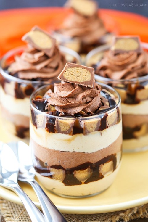 choco-chocoholics: Mini Reese’s Chocolate Peanut Butter Cheesecake Trifles
