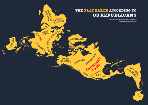 mapsontheweb: atlasofprejudice: The Flat Earth According to US Republicans from the Atlas of Prejudi