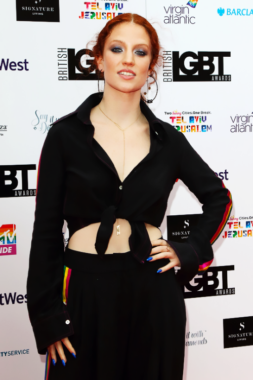Jess Glynne attends the British LGBT Awards 2018 at the Marriott Hotel in London, England (May 11, 2