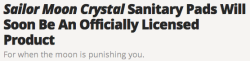 razzyness:  etheriiel:  digg:  &ldquo;FOR WHEN THE MOON IS PUNISHING YOU&rdquo; (The Mary Sue)  Wtf…… I’ll buy a subscription ‘til I’m 50    Fighting evil by moonlight, cleaning spills by daylight.