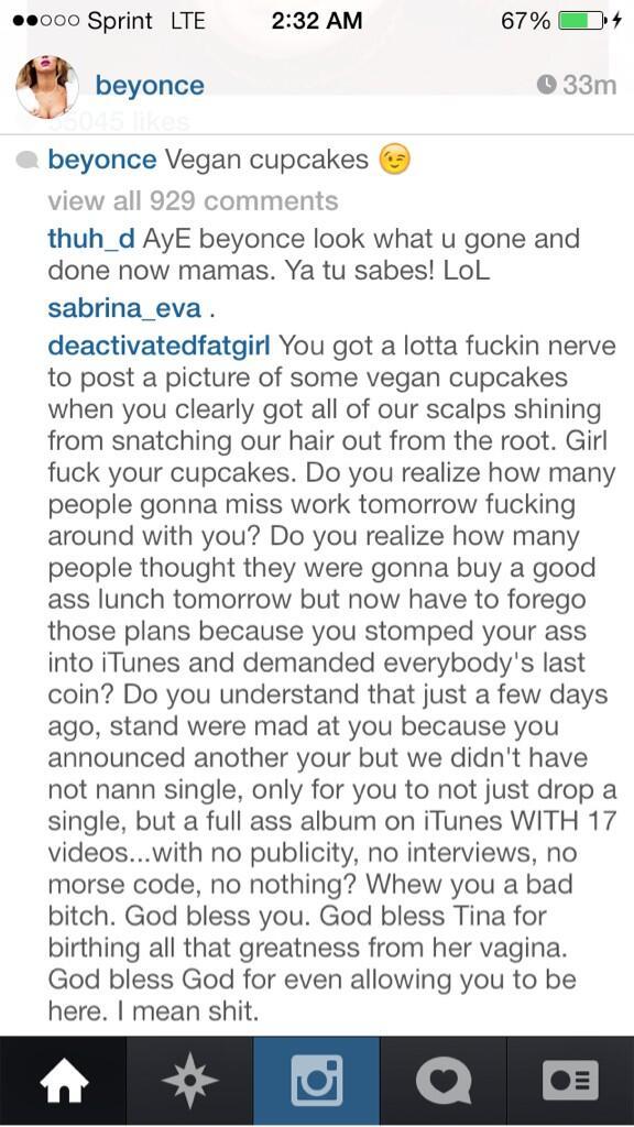 hypervocal:  Best comment about the new Beyonce album yet. 