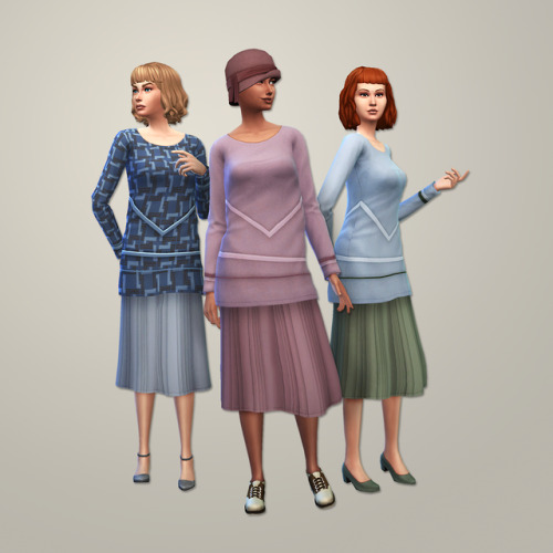 linzlu:Commission 04 : Nellie HarringtonThank you @interwarsims for commissioning this 1928 ensemble