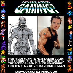 didyouknowgaming:  Metal Gear Solid.  http://metagearsolid.org/reports_mgs1_thanksshinkawa.html