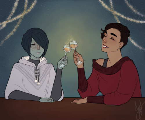 jurinova:Happy Holidays!Bonus art for HiaDW!